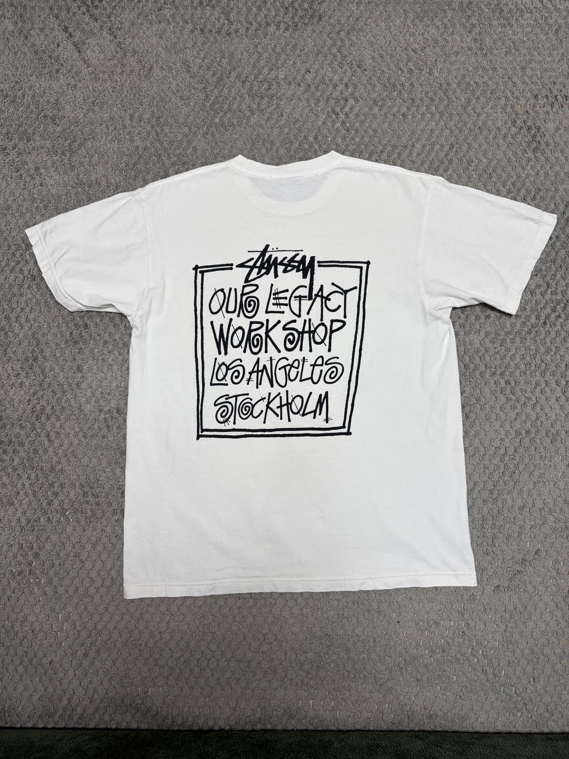 스투시 아워레가시 반팔 M 화이트 상품이미지4