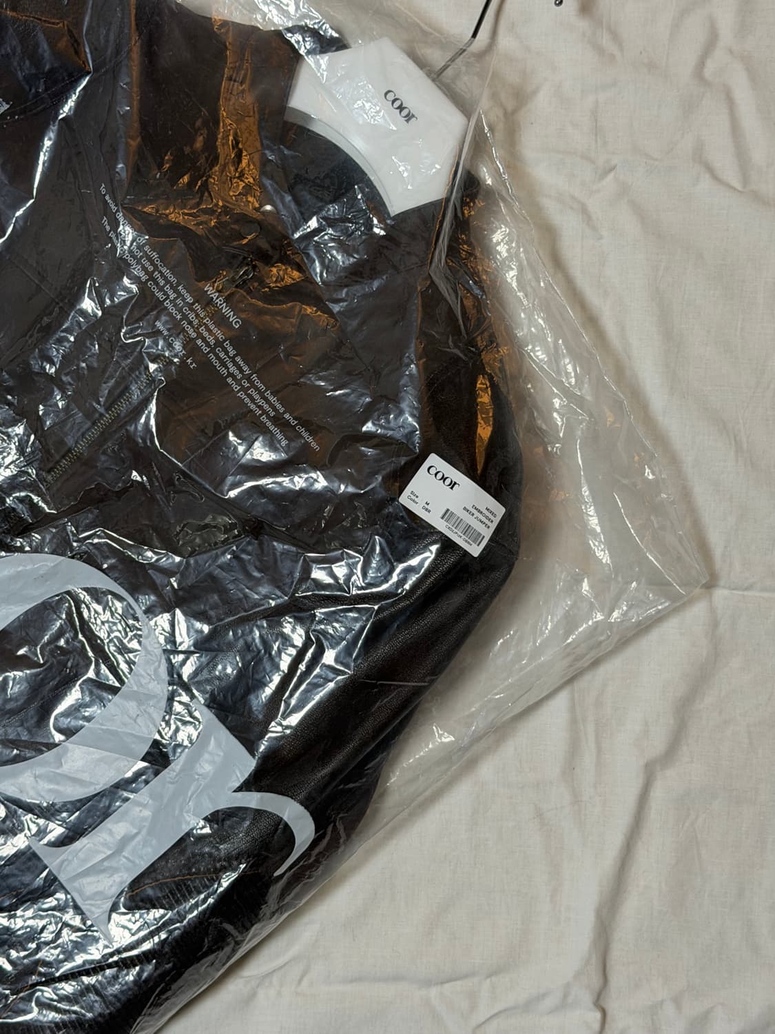 [쿠어] 믹스드 엠브로이더 바이커 점퍼 M 상품이미지4