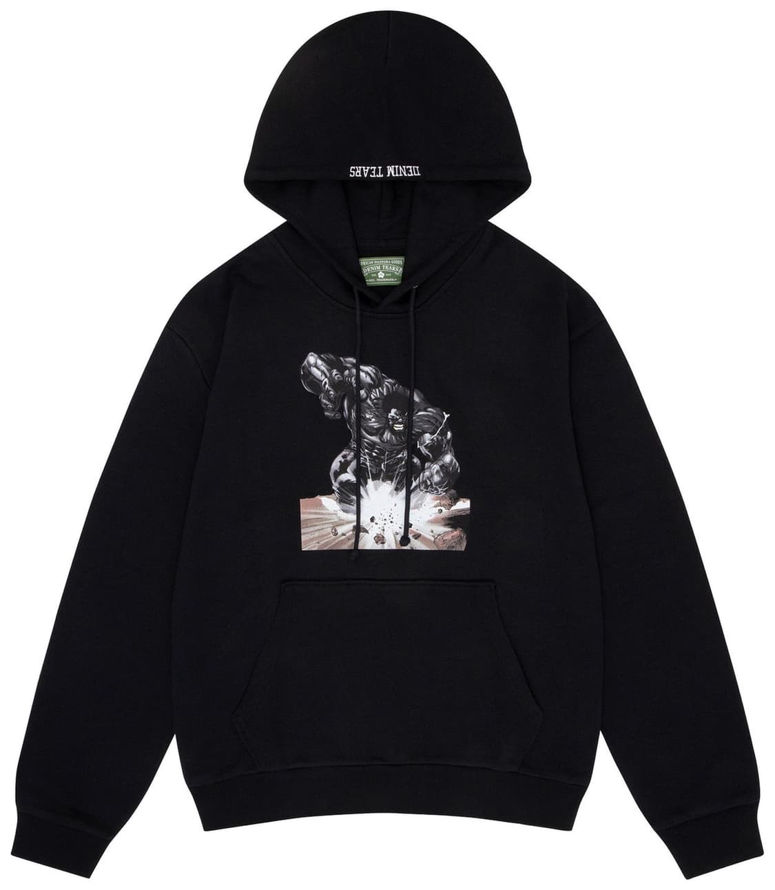 데님티어스 racism 후드 블랙 상품이미지2