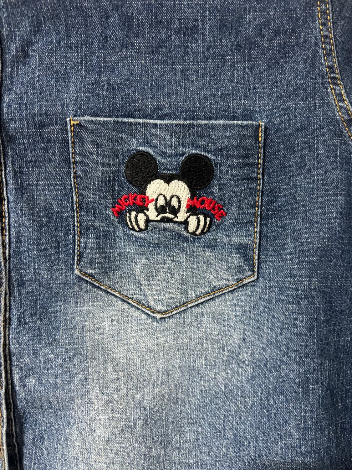 빈티지 디즈니 미키마우스 데님 셔츠 남방 상품이미지3