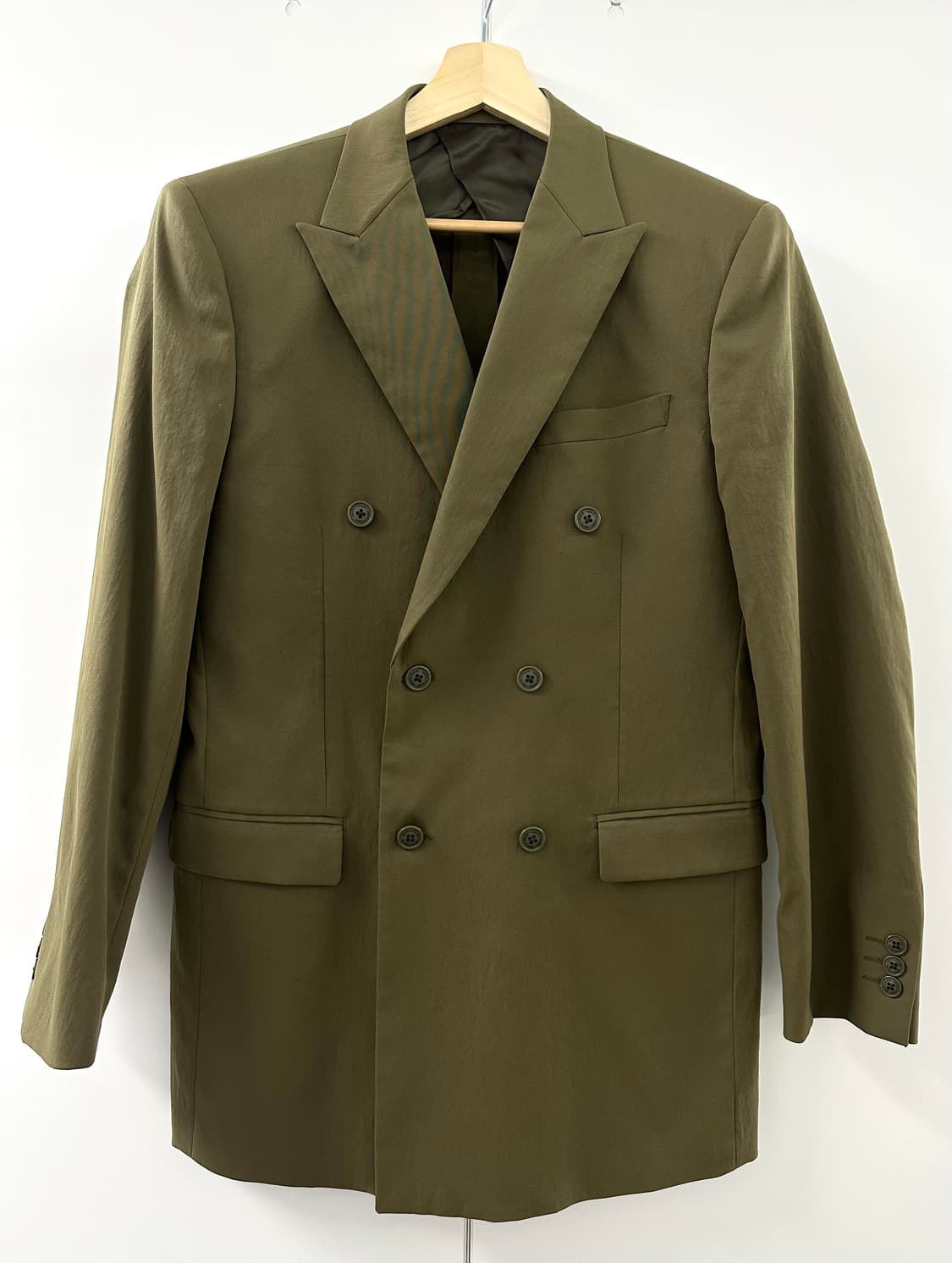 일본 미스터 젠틀맨 더블 브레스트 자켓 XL 카키 (민트급) 상품이미지1