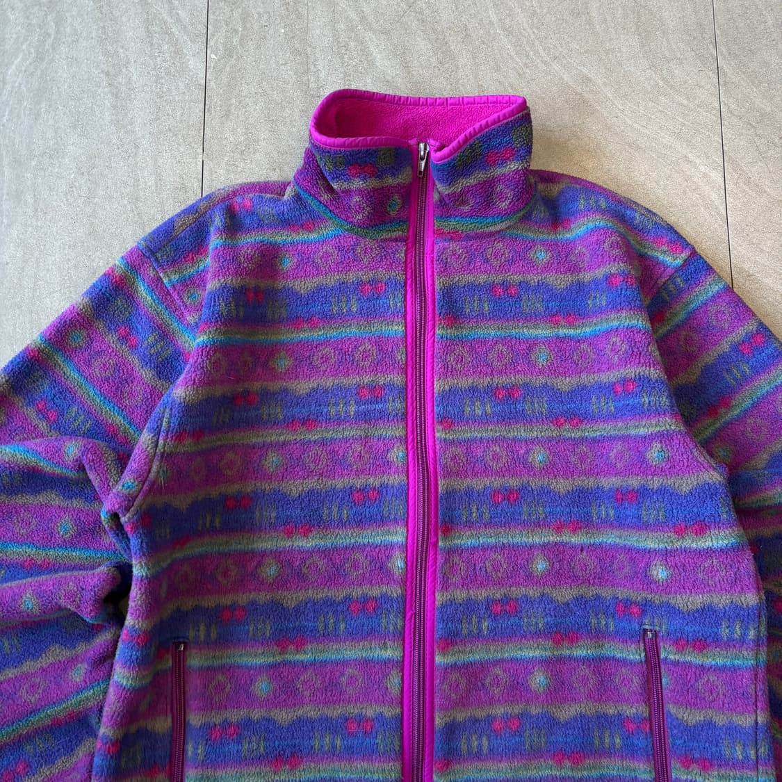 90s L.L.bean 90년대 생산 엘엘빈 아즈텍 플리스 신칠라 상품이미지3