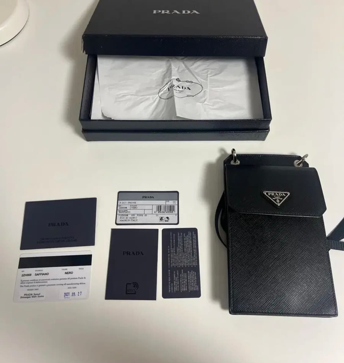 정품 프라다 사피아노 폰 홀더 크로스백 상품이미지3
