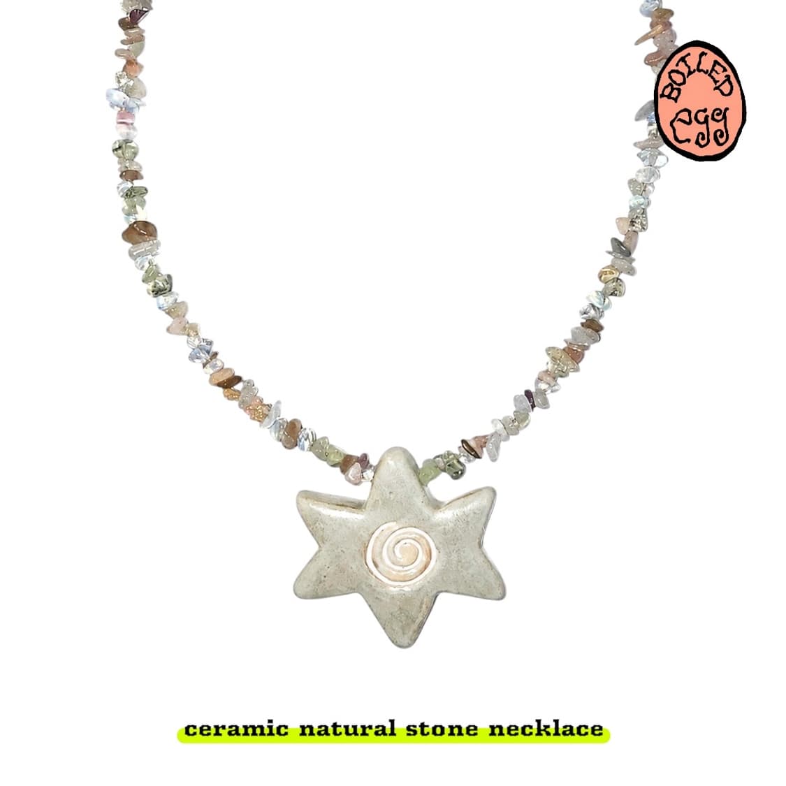 ceramic natural stone necklace 상품이미지1