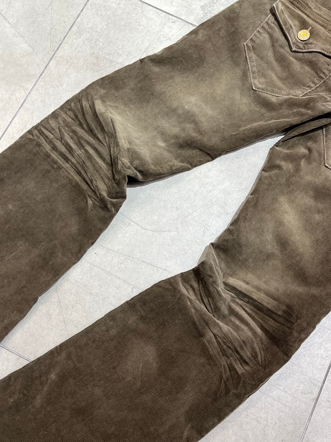 일본 빈티지 y2k 날개 자수 세미 부츠컷 골덴 팬츠  상품이미지8