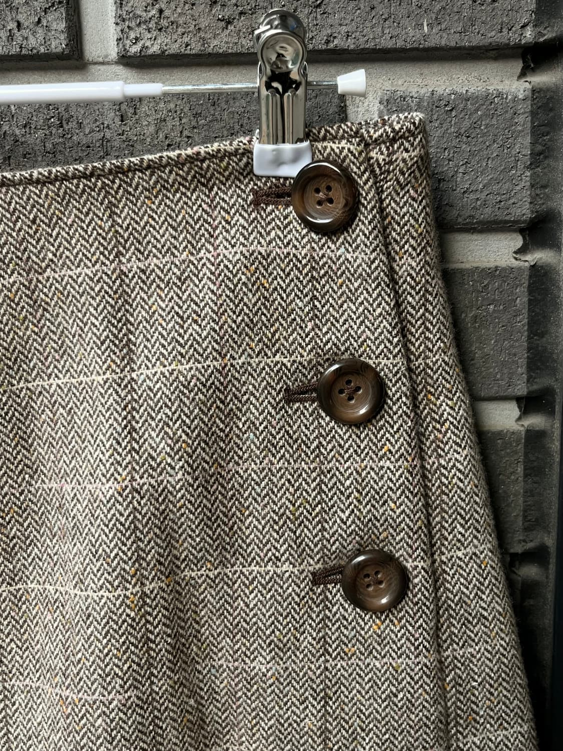 언발란스 트위드 스커트 브라운 상품이미지3