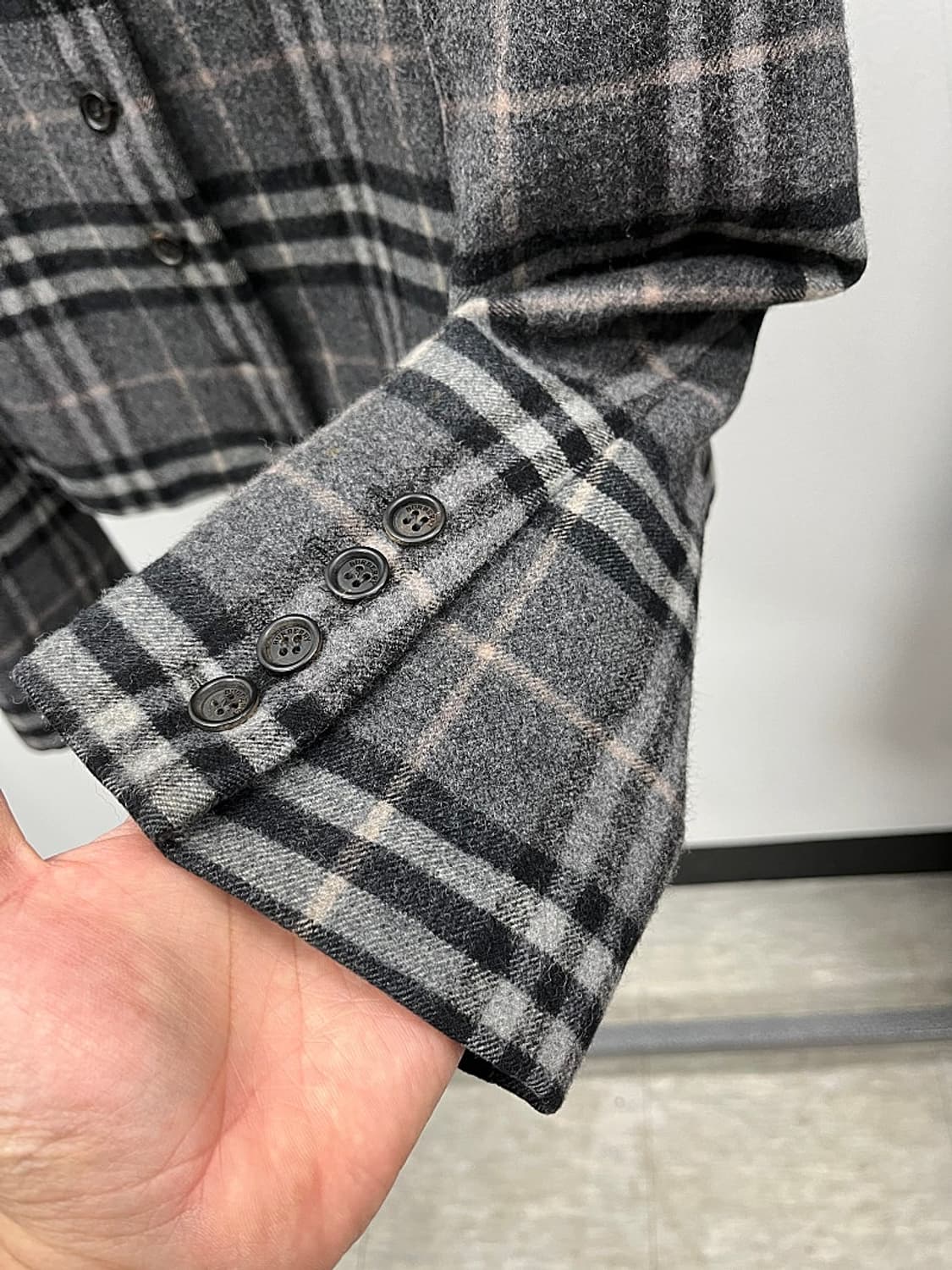 여) 버버리 체크 울자켓  상품이미지3