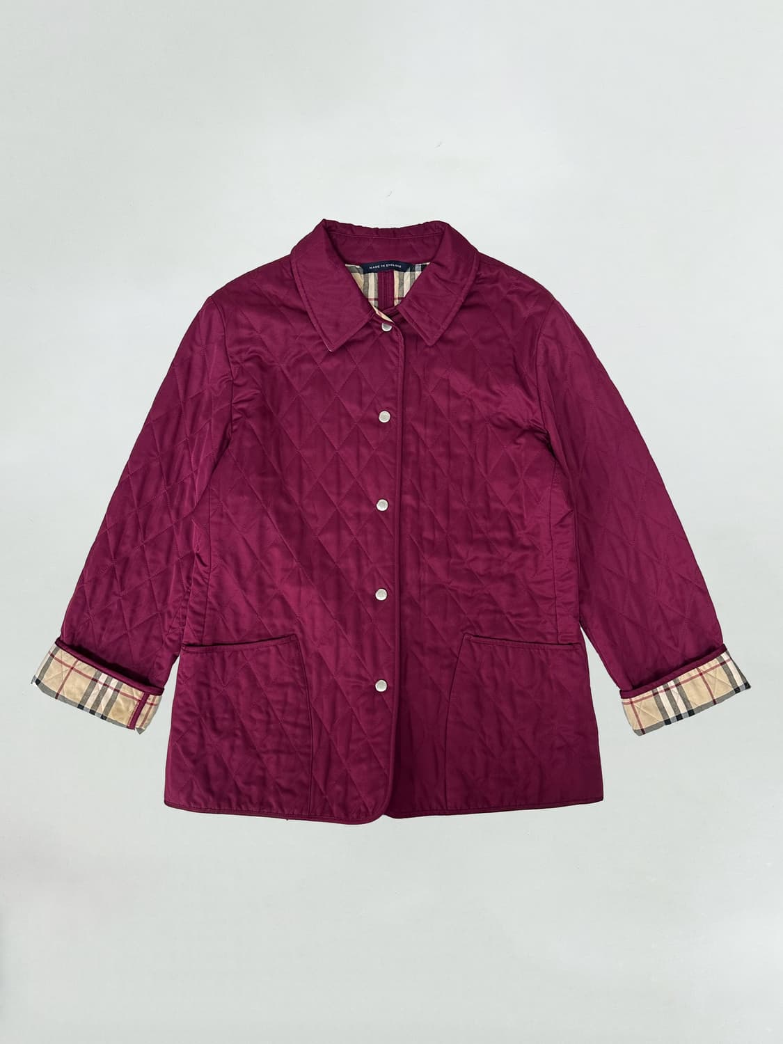 버버리 체크 디테일 퀼팅 자켓 상품이미지2