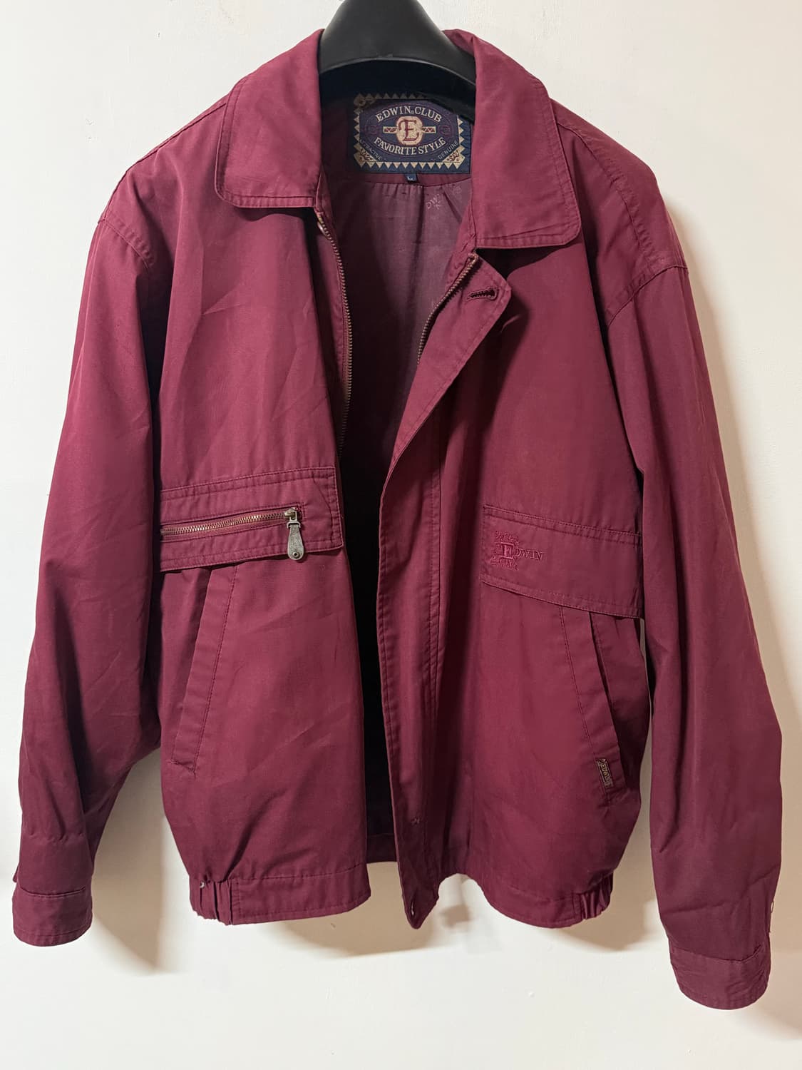 에드윈 빈티지 버건디 코튼 블루종 자켓 상품이미지2