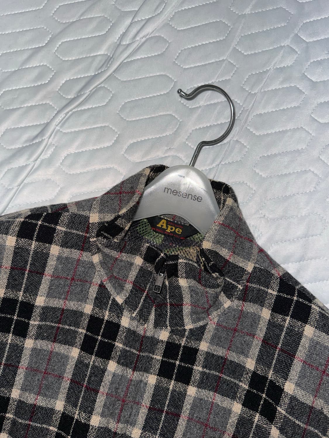 1999 bape 베이프 체크 집업 상품이미지2