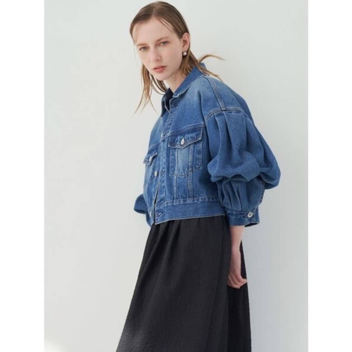 ELENDEEK 볼륨슬리브  데님자켓 상품이미지1