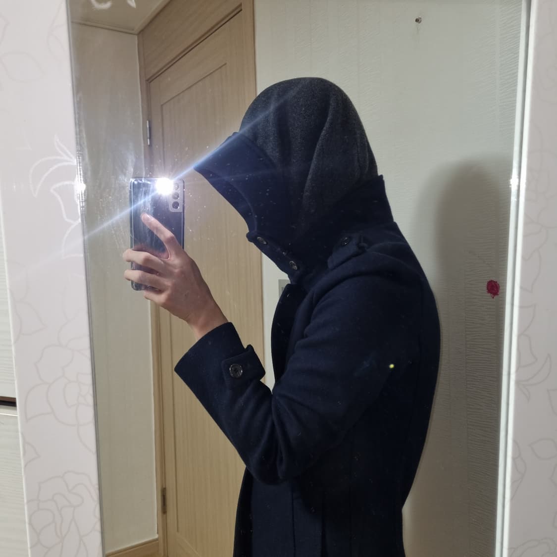 (95) 우영미 하이넥 후드 코트 상품이미지1