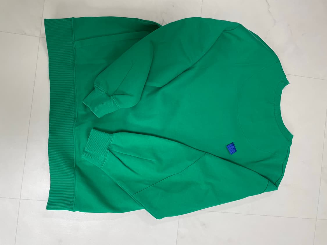 자라 x 아더에러 오버사이즈 스웨트셔츠 그린 S-M 상품이미지4