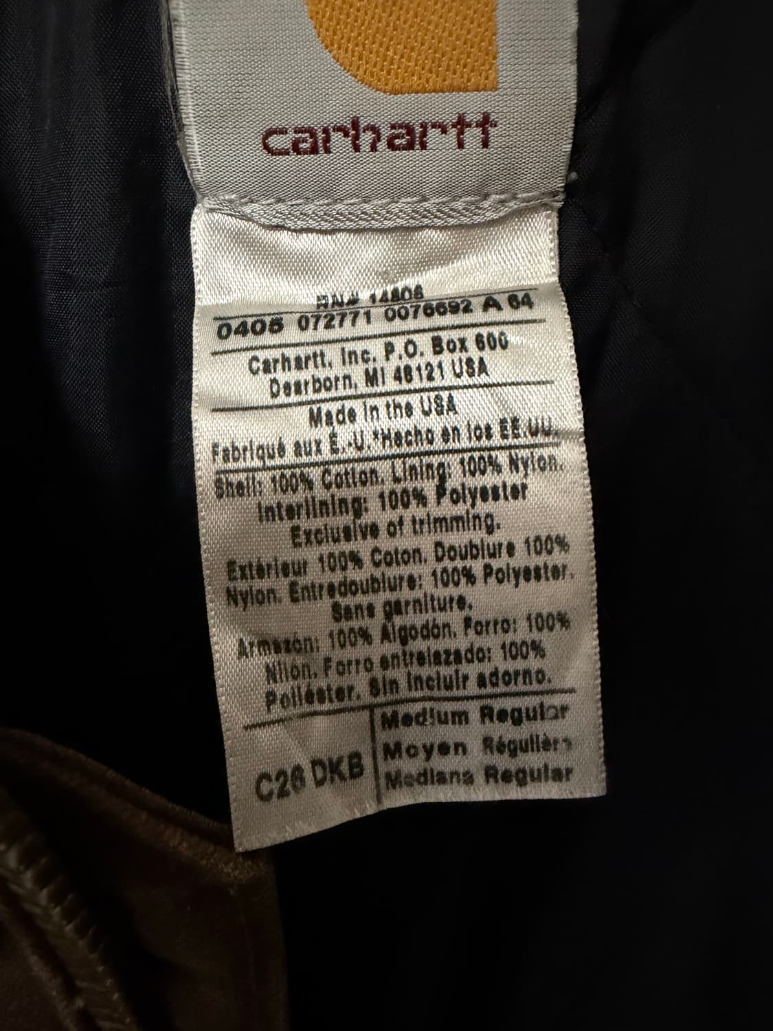 칼하트 빈티지 00’s c26 다크브라운 상품이미지3
