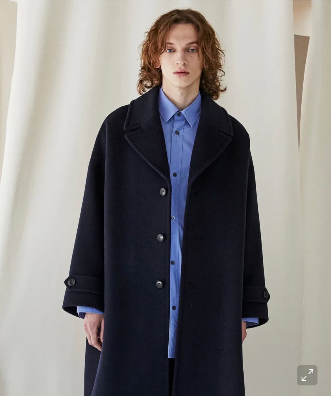 주앙옴므 오버사이즈 케이프 코트 네이비 s 상품이미지1