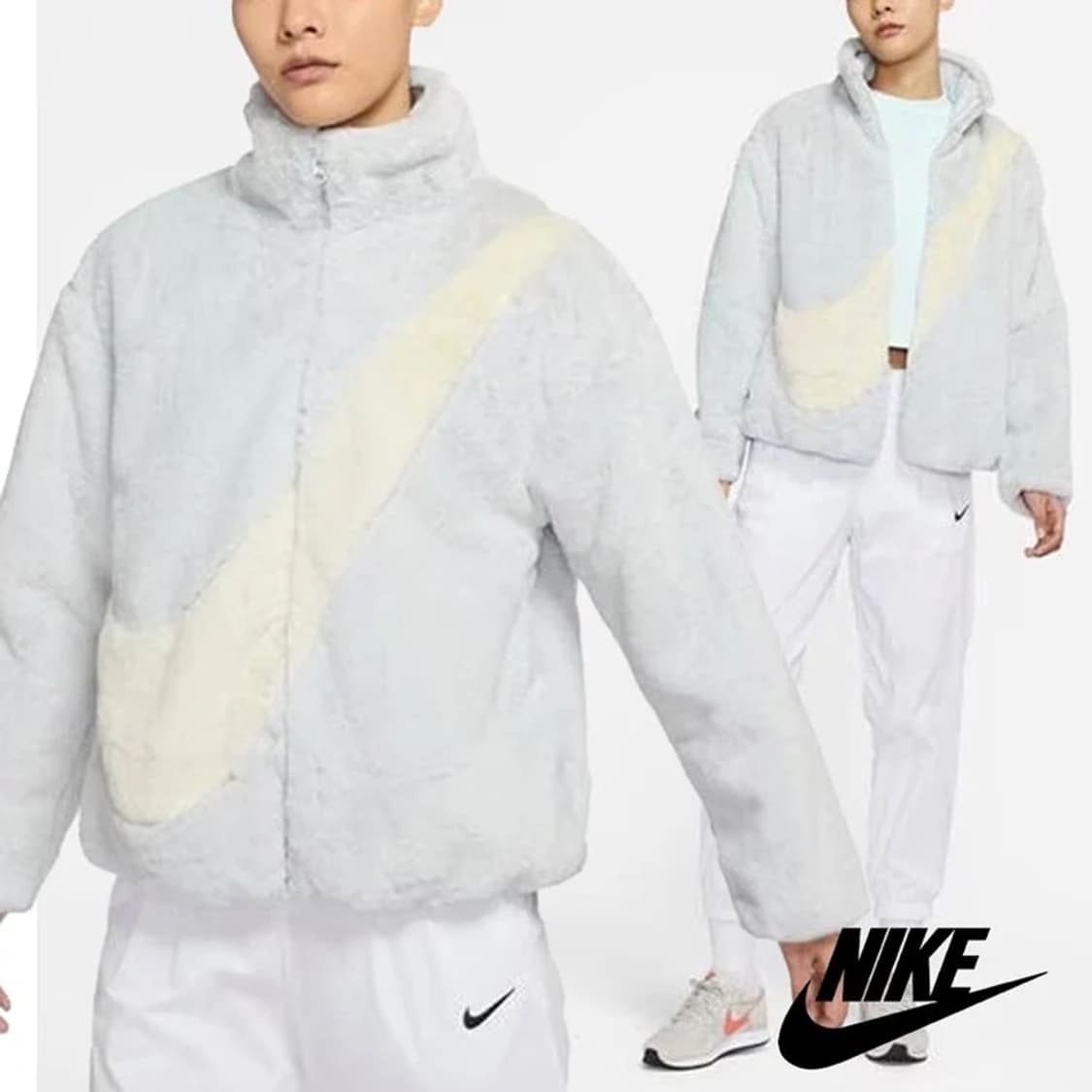 나이키 빅 스우시 쉐르파 플리스 후리스 퍼 자켓 L 상품이미지3