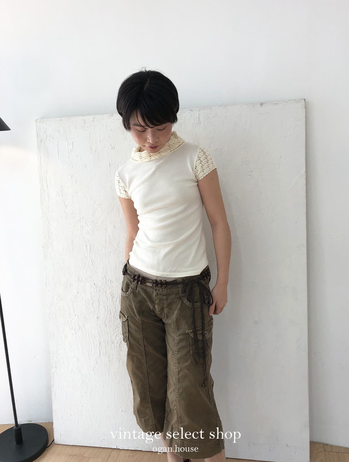 vintage lace sleeve knit top 상품이미지5