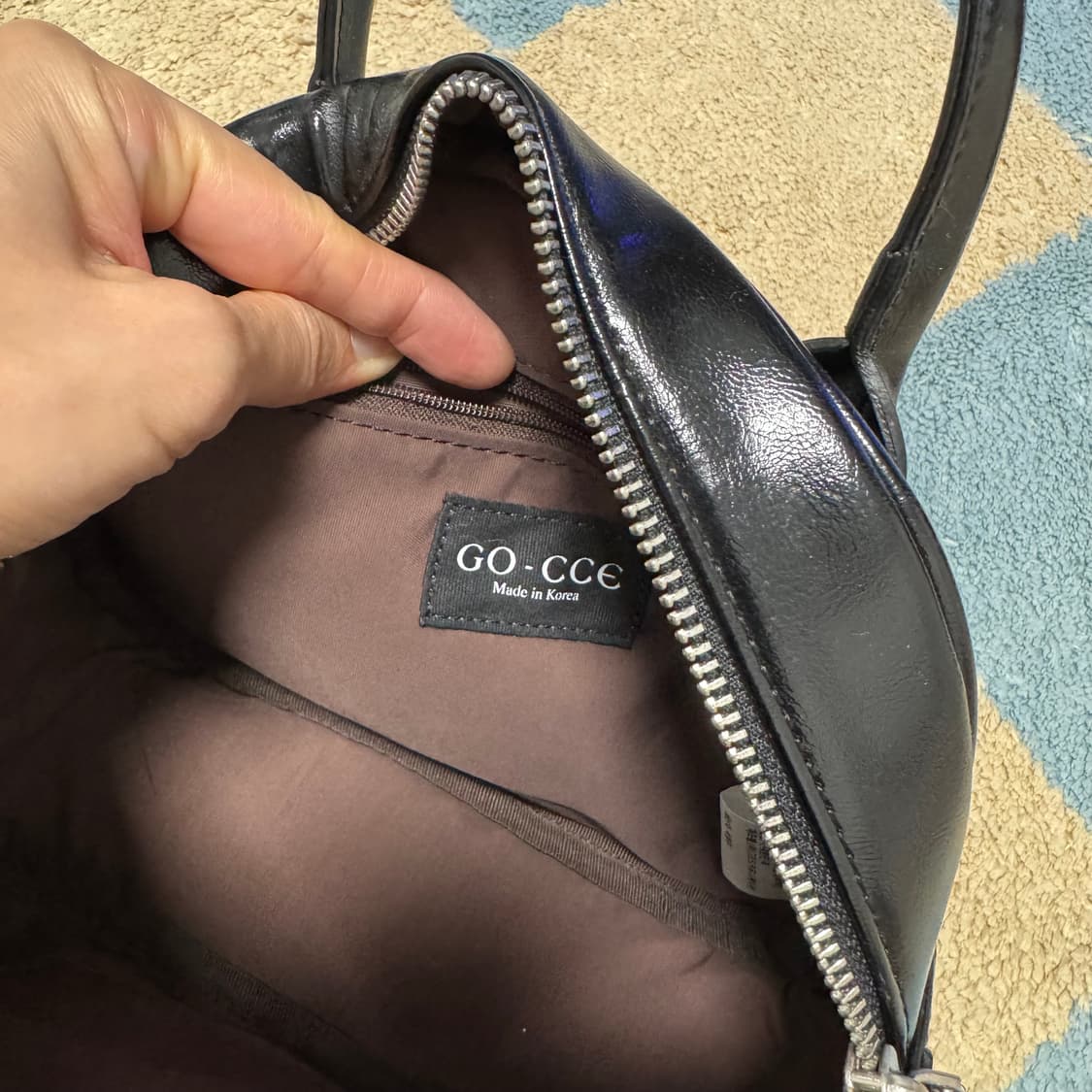 고세 미니플럼 크로스 토트백, 블랙, 미니백 토트백 크로스 상품이미지7