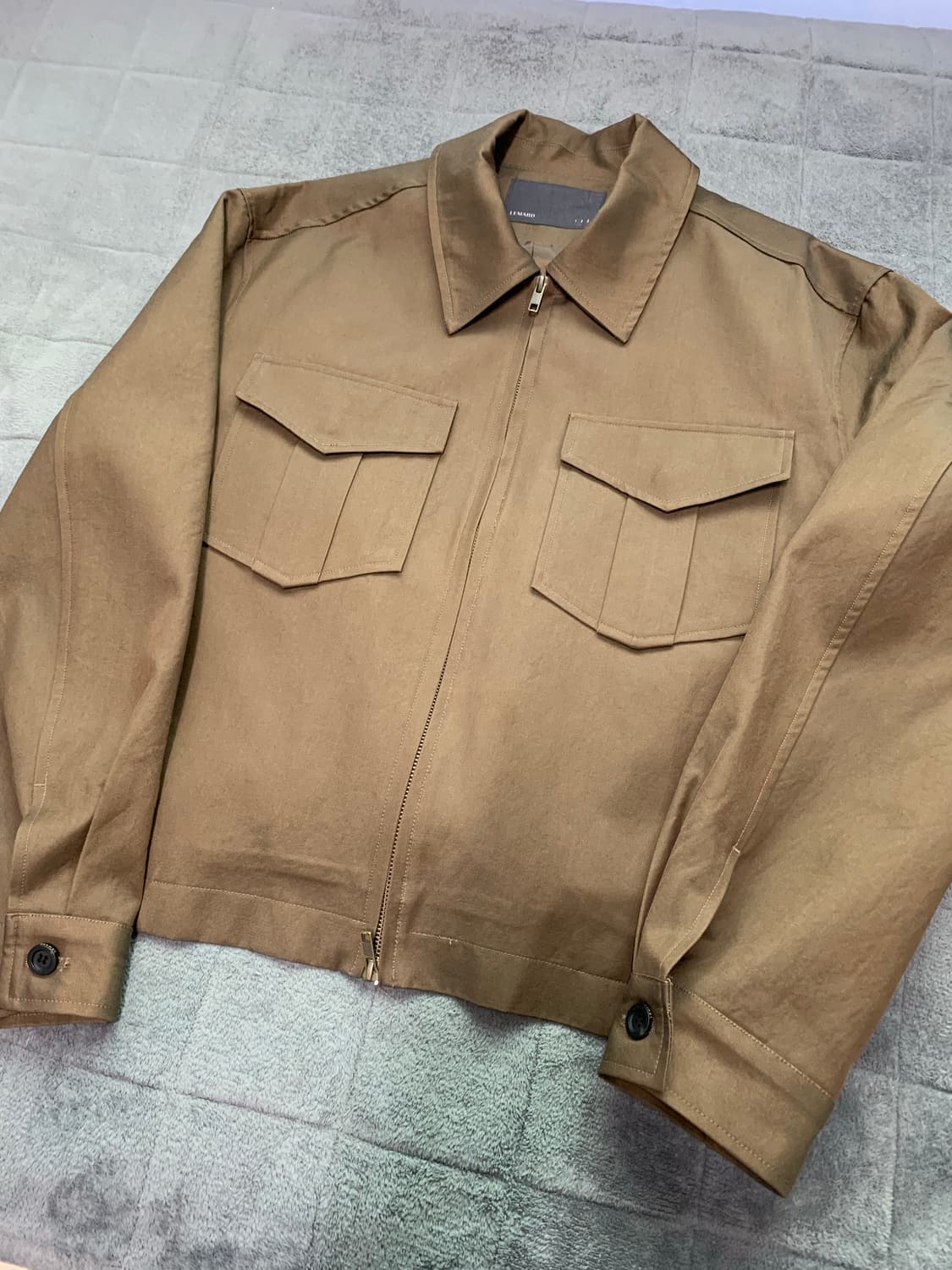 르마드 스탠다드 카라 자켓 브라운 L 상품이미지5