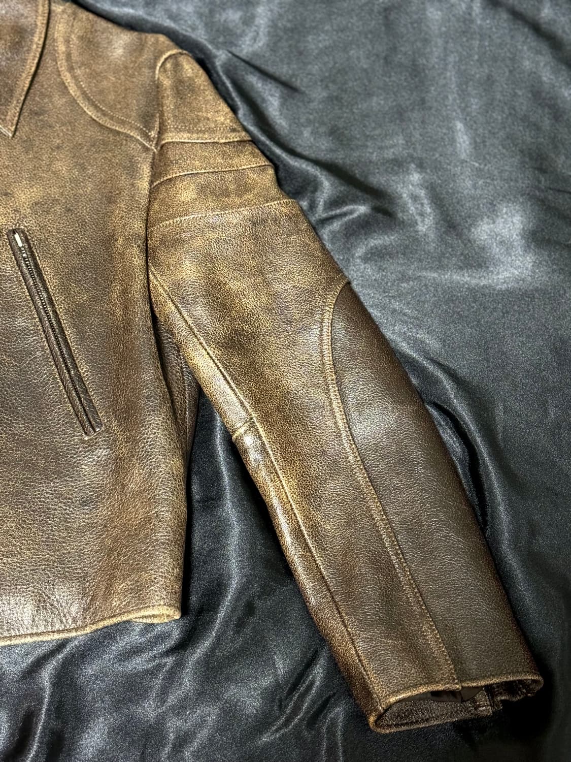 타일레 레더자켓 COWHIDE LEATHER BIKER JACKET 상품이미지7