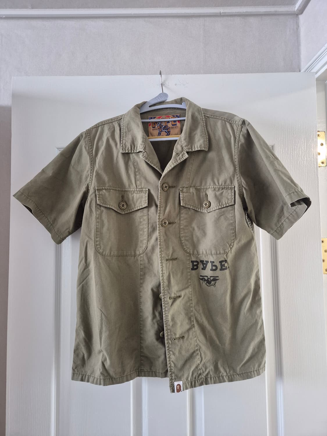 베이프 립스탑 밀리터리 반팔 셔츠 상품이미지1