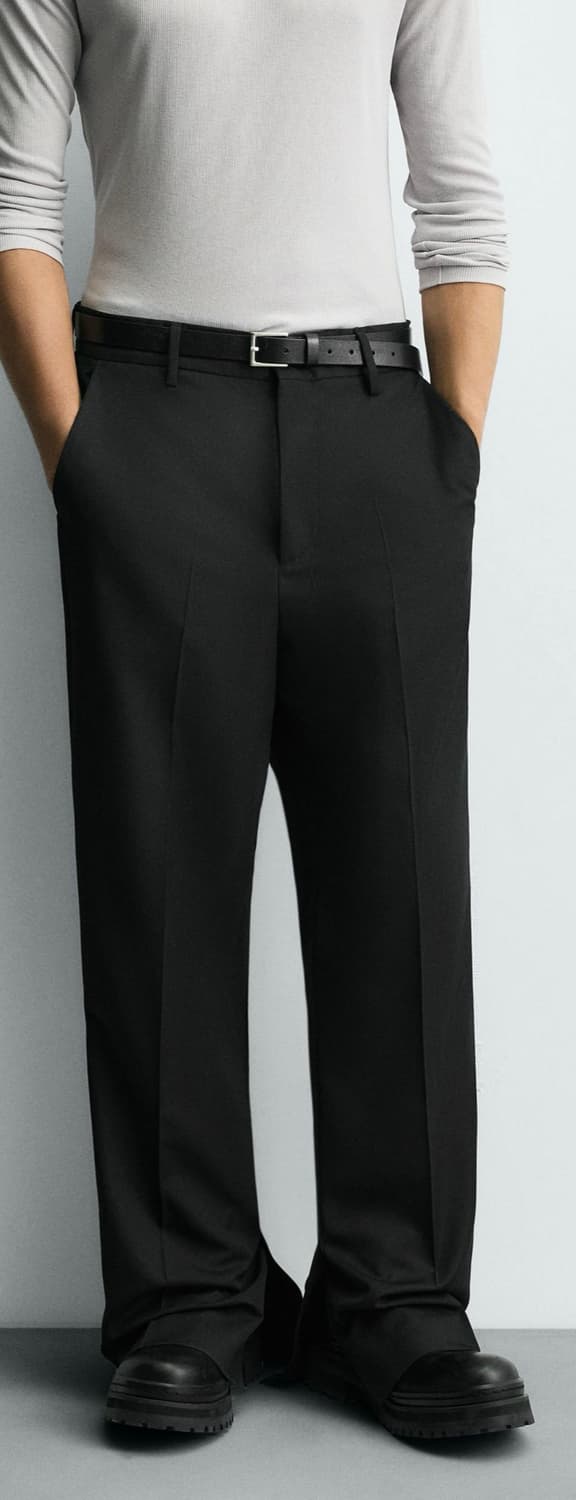 자라 사이드 커팅 슬랙스 부츠컷st 상품이미지4