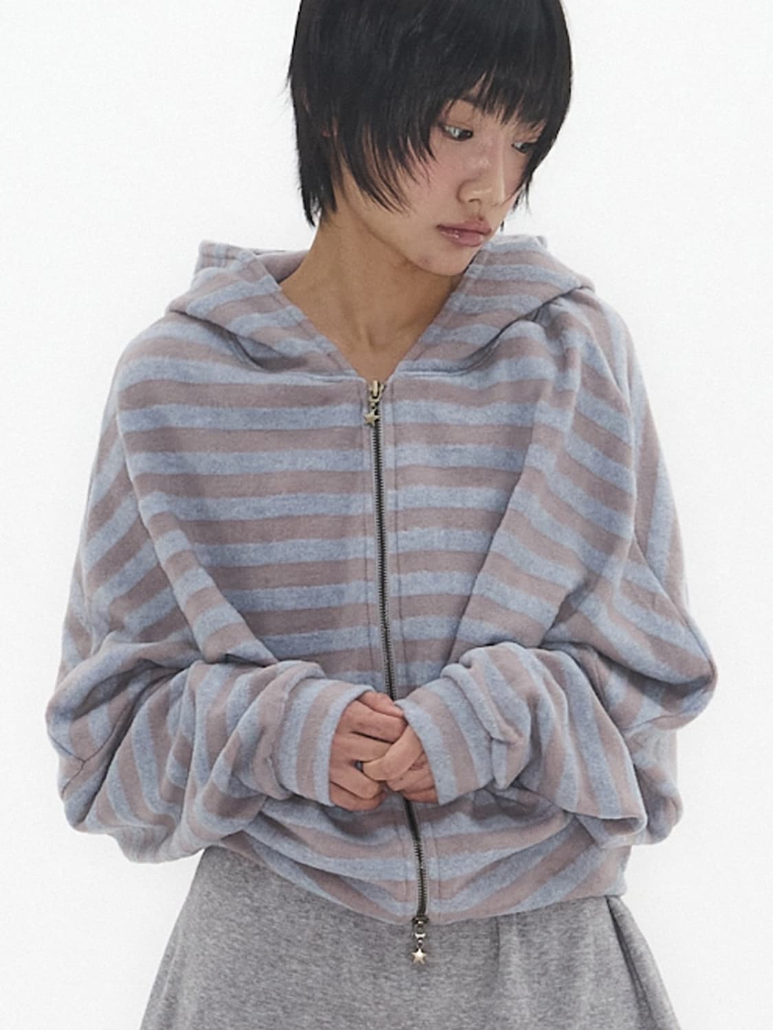 익파걸 COMFY WING 후드집업 DUSTY BLUE 상품이미지1