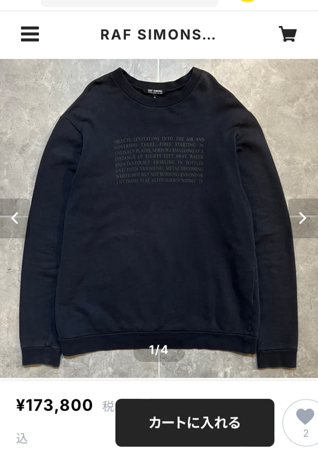 raf simons 라프시몬스 2005년 아키이브 스웨트셔츠 상품이미지6