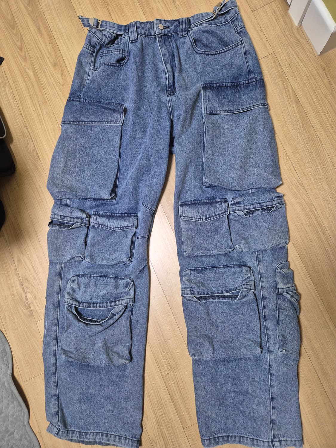 도미넌트 카고팬츠 블루 판매합니다 상품이미지1