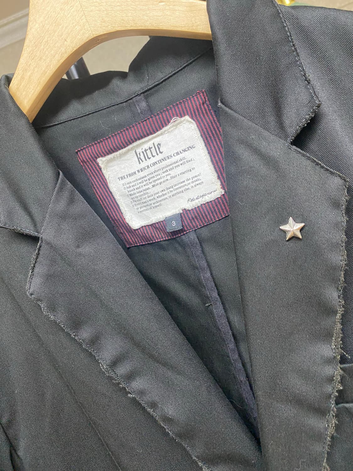 Kittle 블랙 면자켓 상품이미지3