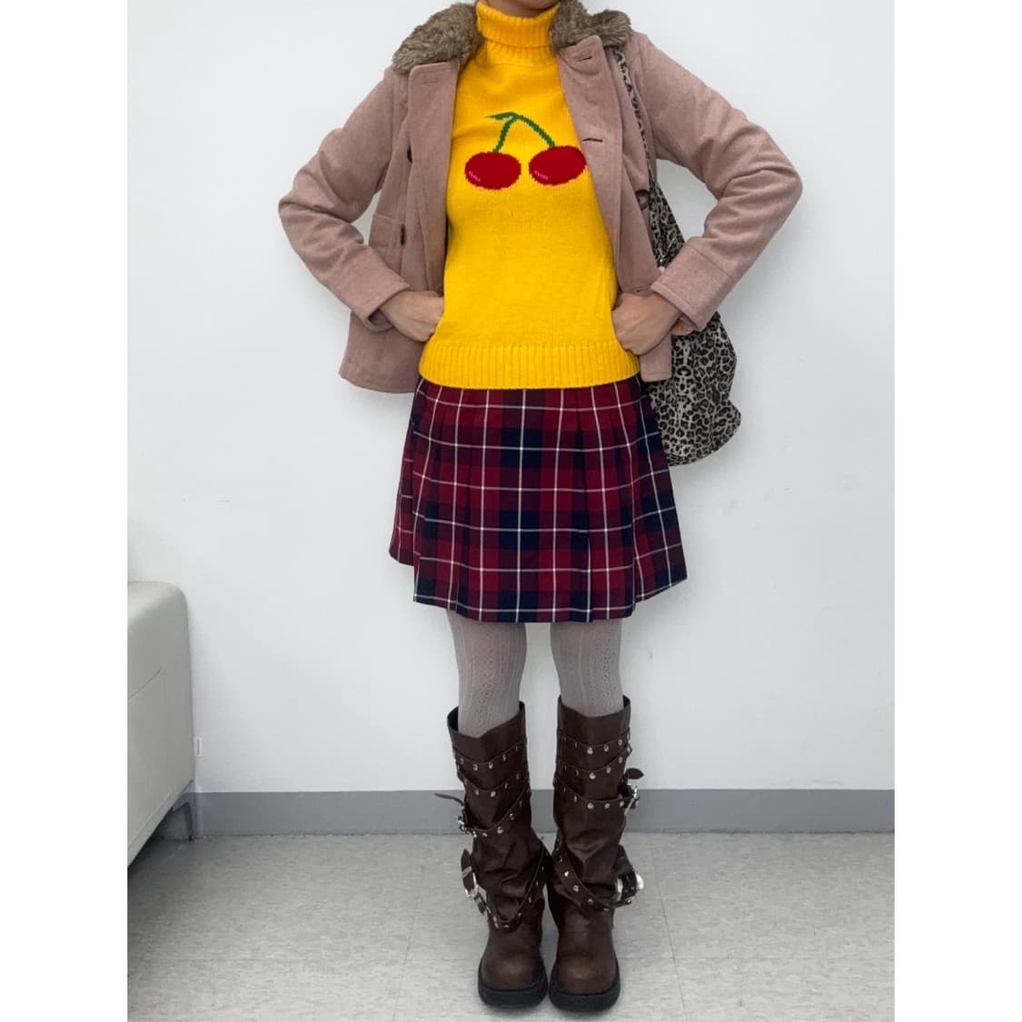 빈티지 키치 터틀넥 니트 상품이미지4