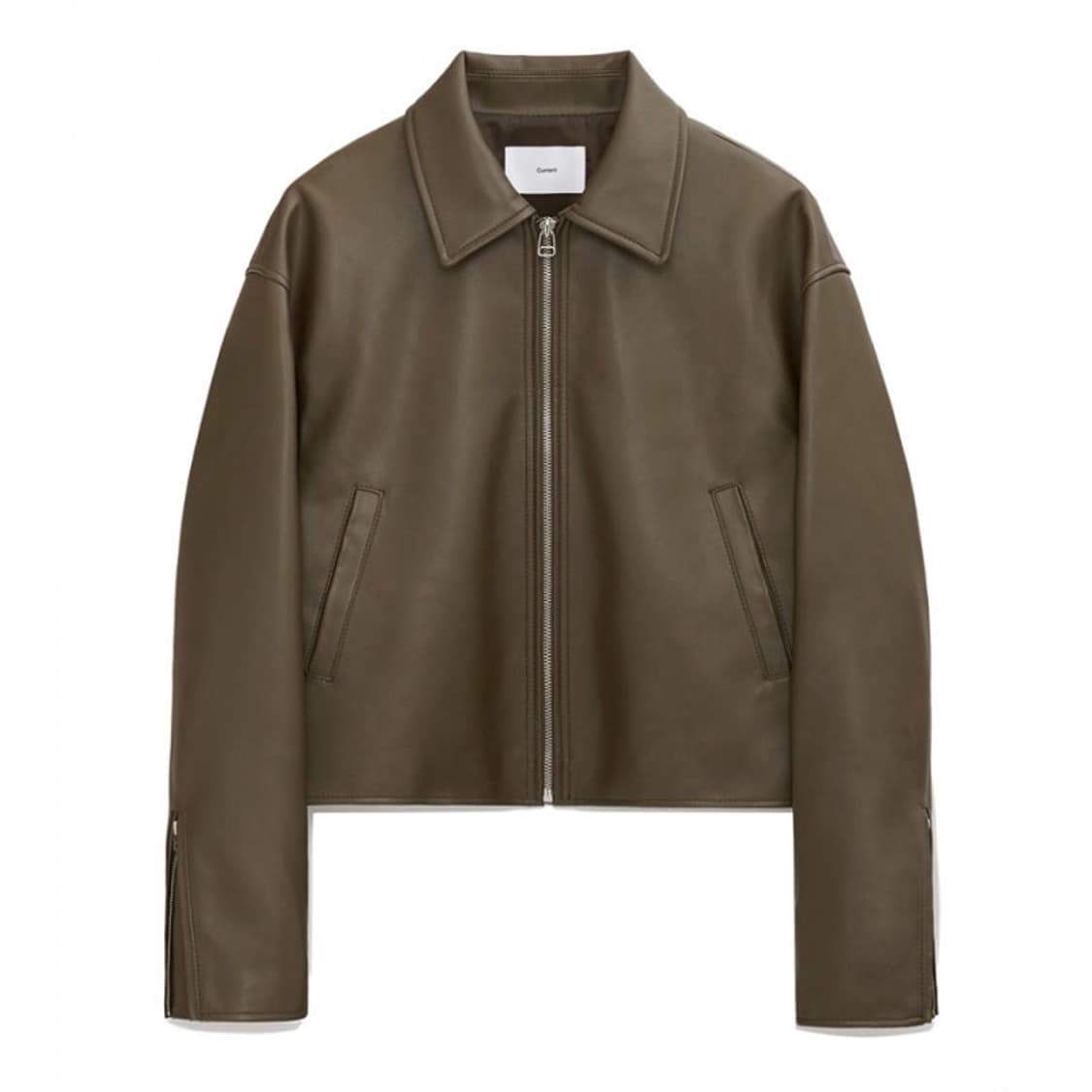 커렌트 싱글 레더자켓 카키브라운 (품절상품) 상품이미지1