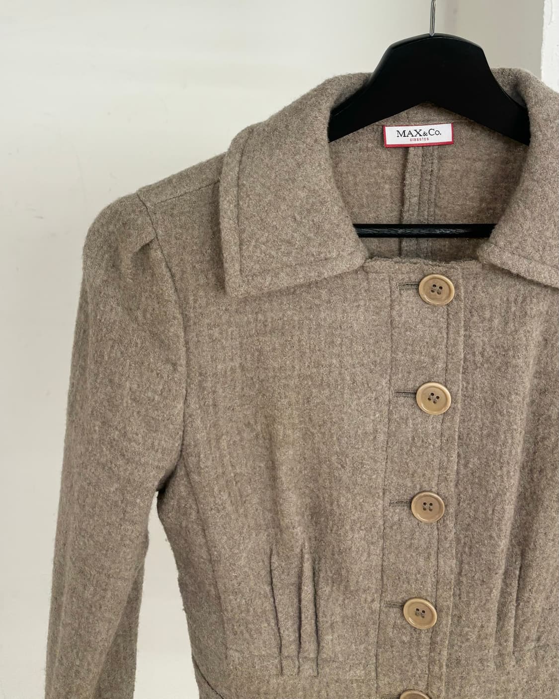 막스앤코 베이지 브라운 울 자켓 상품이미지3