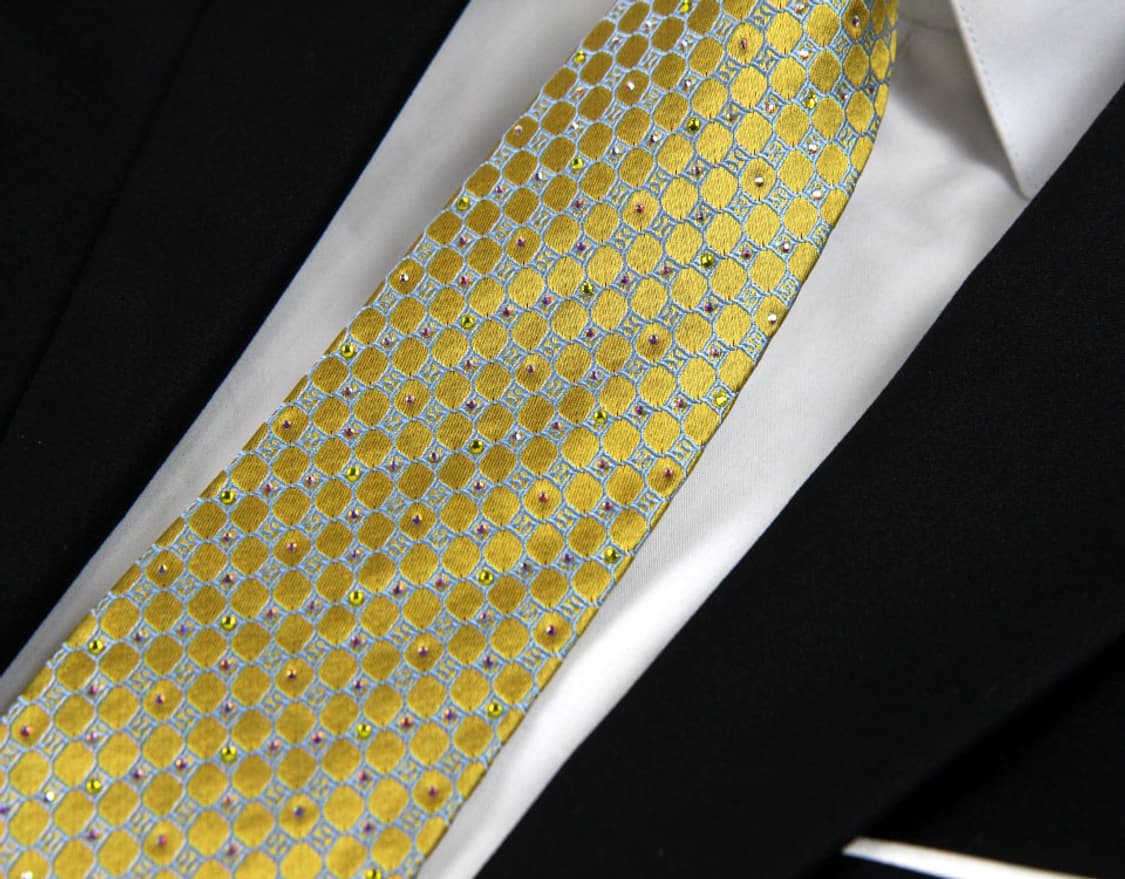 페리엘리스 8cm 미사용 큐빅 신형 남자 명품 넥타이 상품이미지5