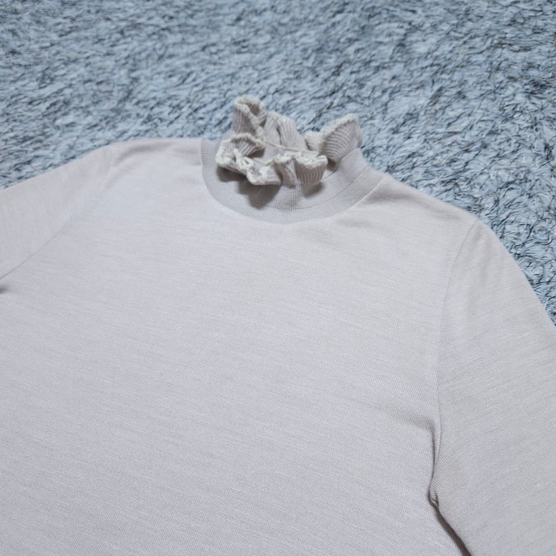 SJSJ) 85(free) 소매 넥 셔링니트(레이온,폴리) / 왕눈이샵 상품이미지4