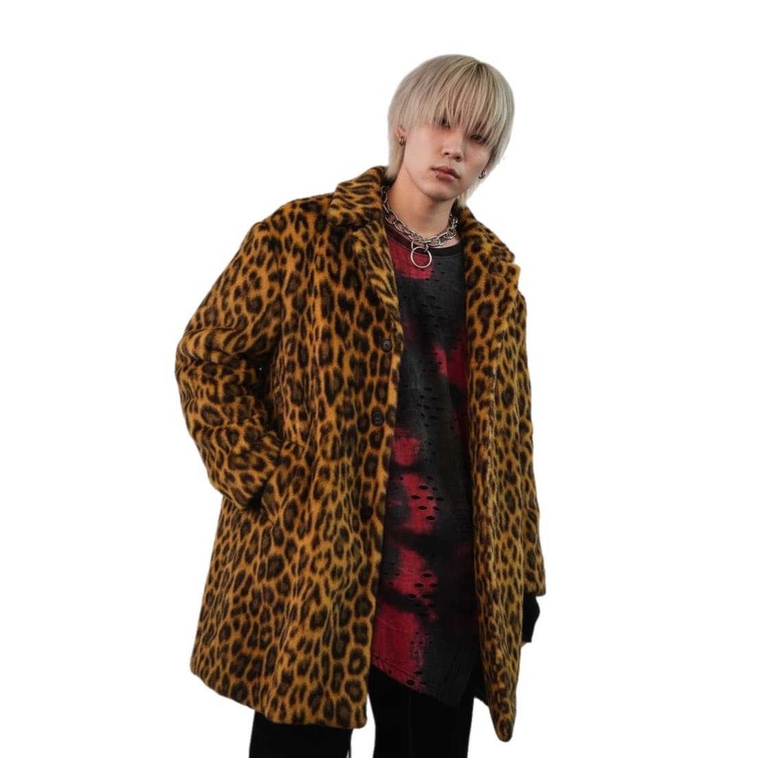 일본 빈티지 그런지 홀 디테일 밑단 사선 절게  반팔티 상품이미지1