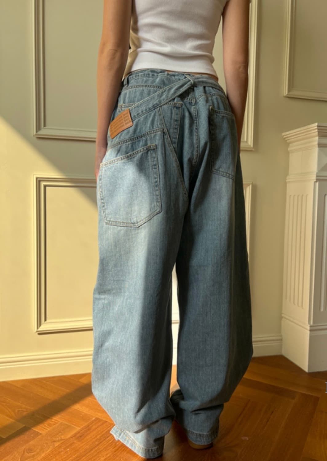 더미스테리어스호텔 크로스 레이어드 데님 1사이즈 상품이미지5