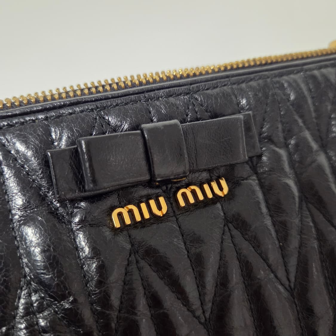 miumiu 미우미우 정품 마틀라세 금장 샤이니카프 숄더백 보우백 리본백 상품이미지7