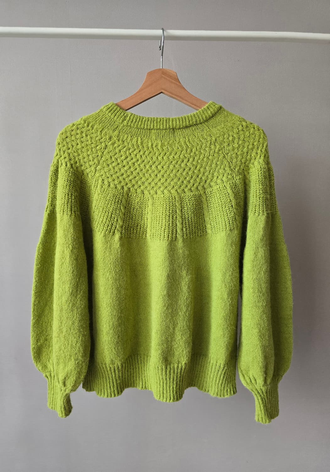 Denifits 연두 벌룬소매 니트  상품이미지5