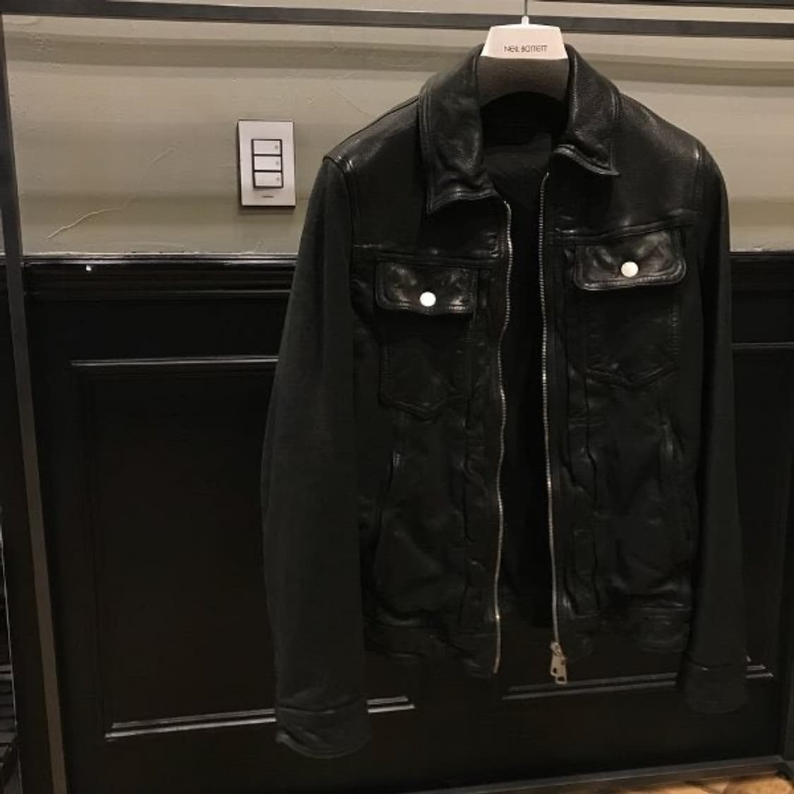 닐바렛 포켓 레더 자켓 상품이미지1