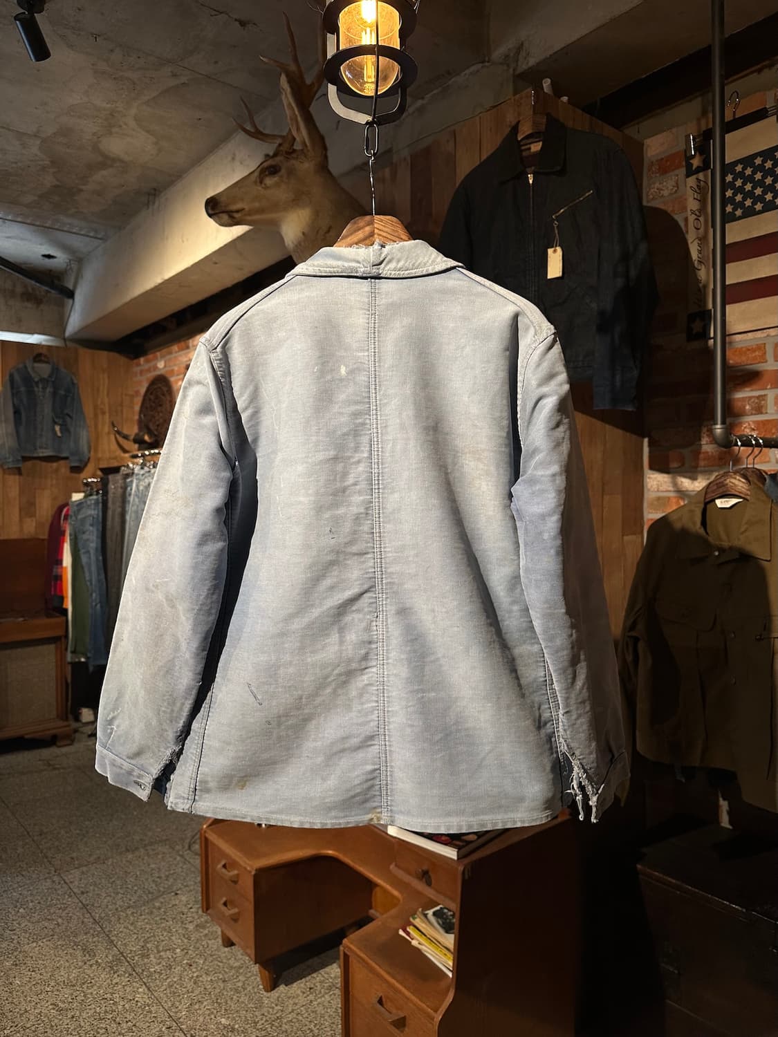 40s 50s French Moleskin Work Jacket 상품이미지7