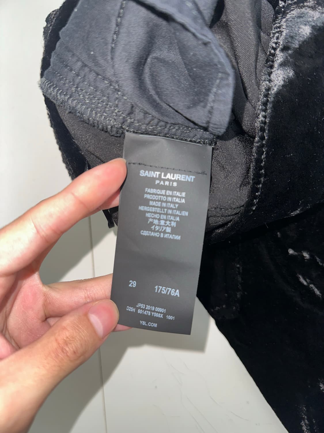 생로랑 벨벳 팬츠 상품이미지3