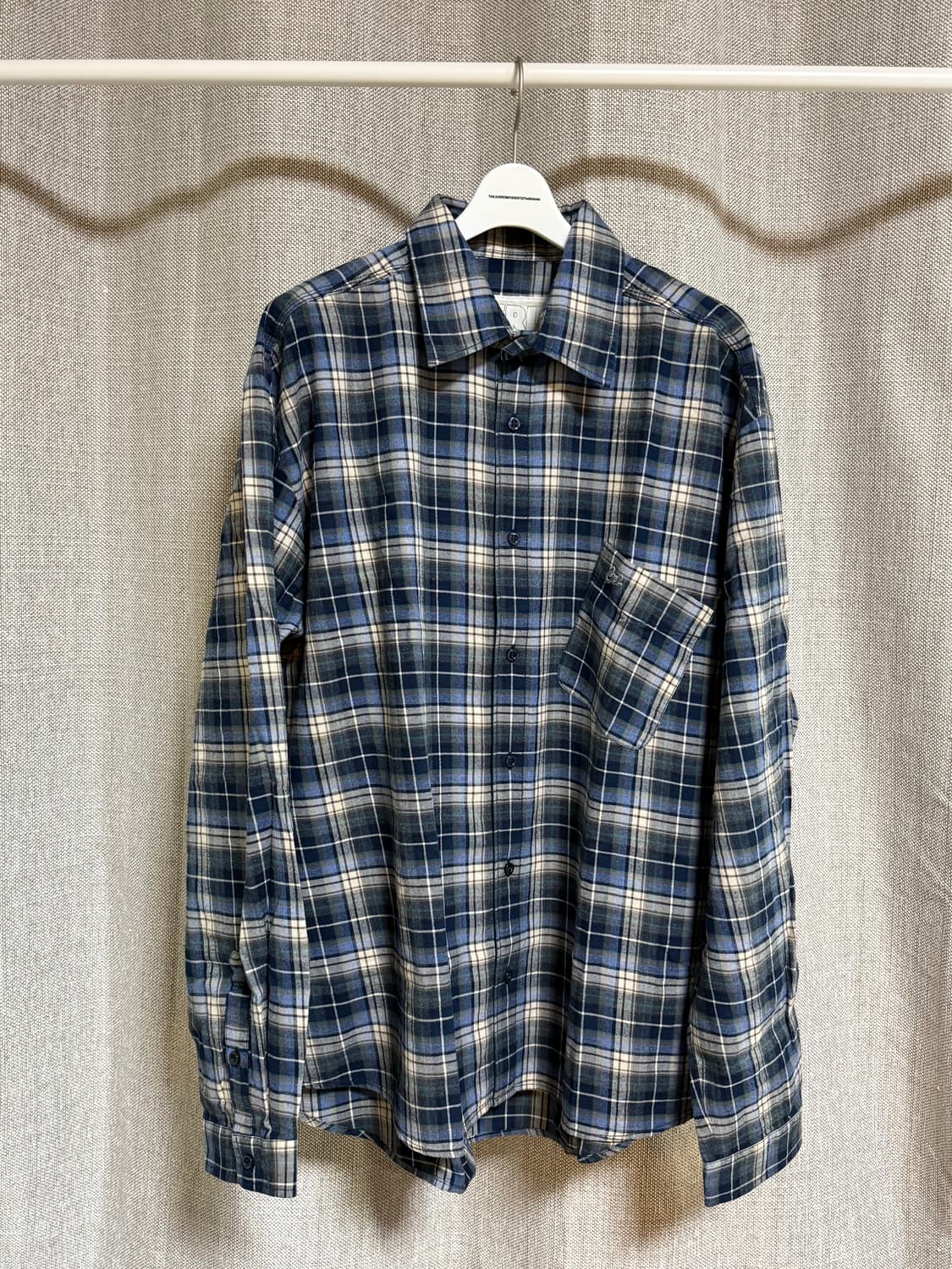 [L] ERL 플레이드 셔츠 블루 상품이미지1