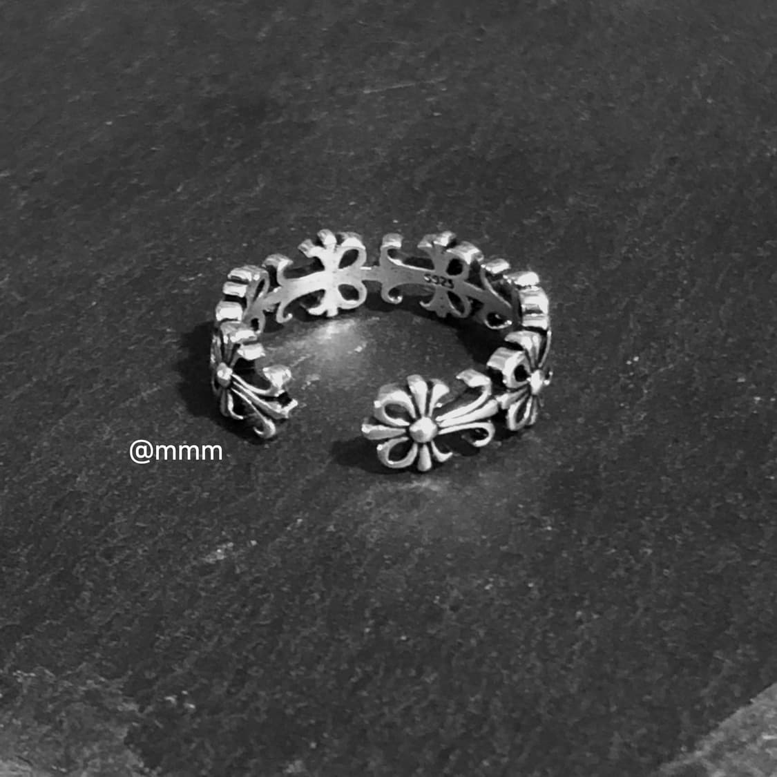 크로스 반지 크롬 오픈링 상품이미지4