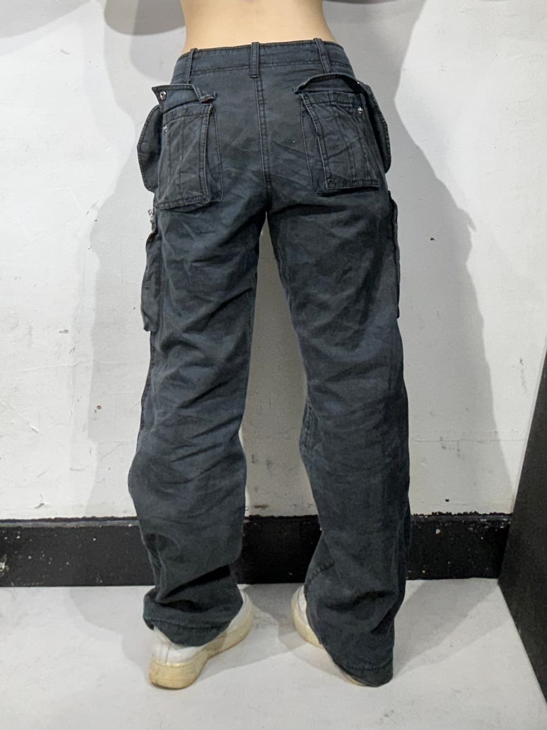 빔즈 카키 포켓 디테일 대대장 카고 팬츠 밀리터리 카모 바지 XL  상품이미지3