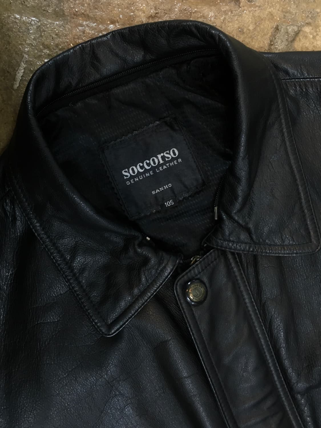 soccorso sanho 빈티지 가죽자켓 상품이미지6