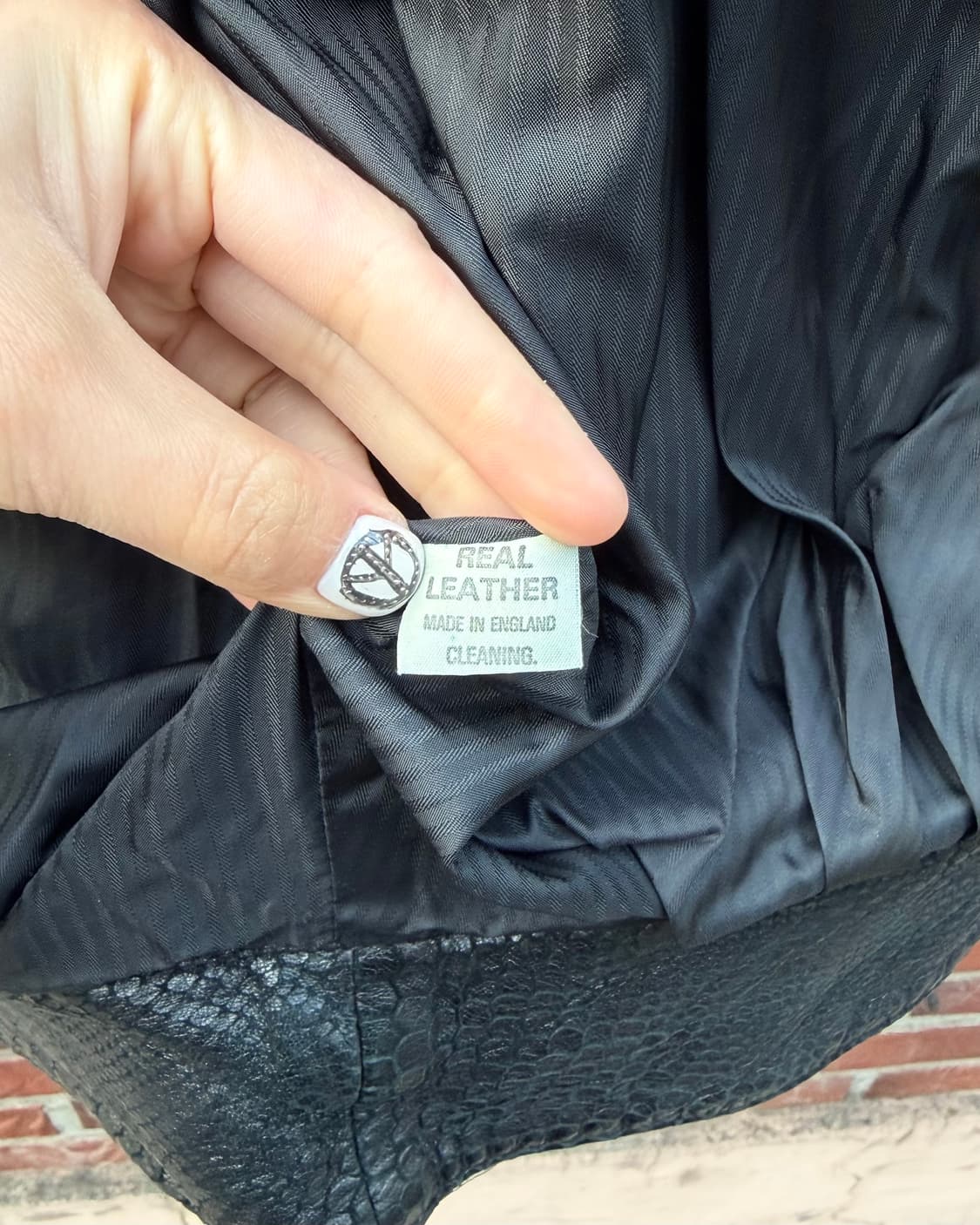 80s UK 빈티지 3D 포켓 레더 봄버 상품이미지6