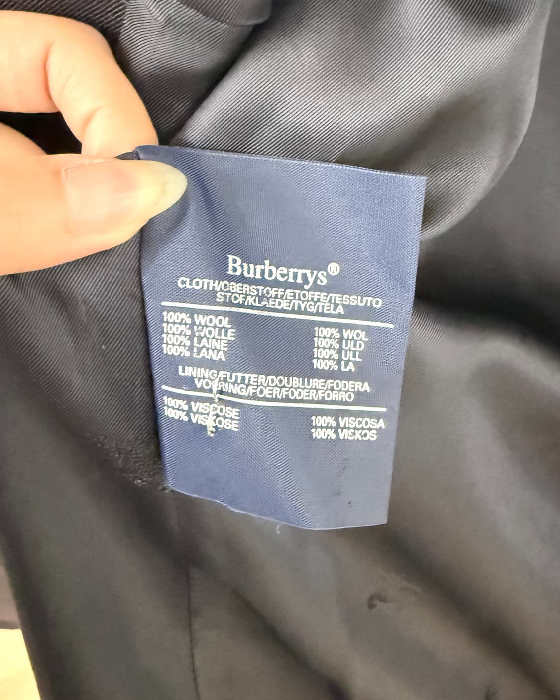 버버리 네이비 크레스트 로고 더블 브레스티드 자켓 상품이미지9