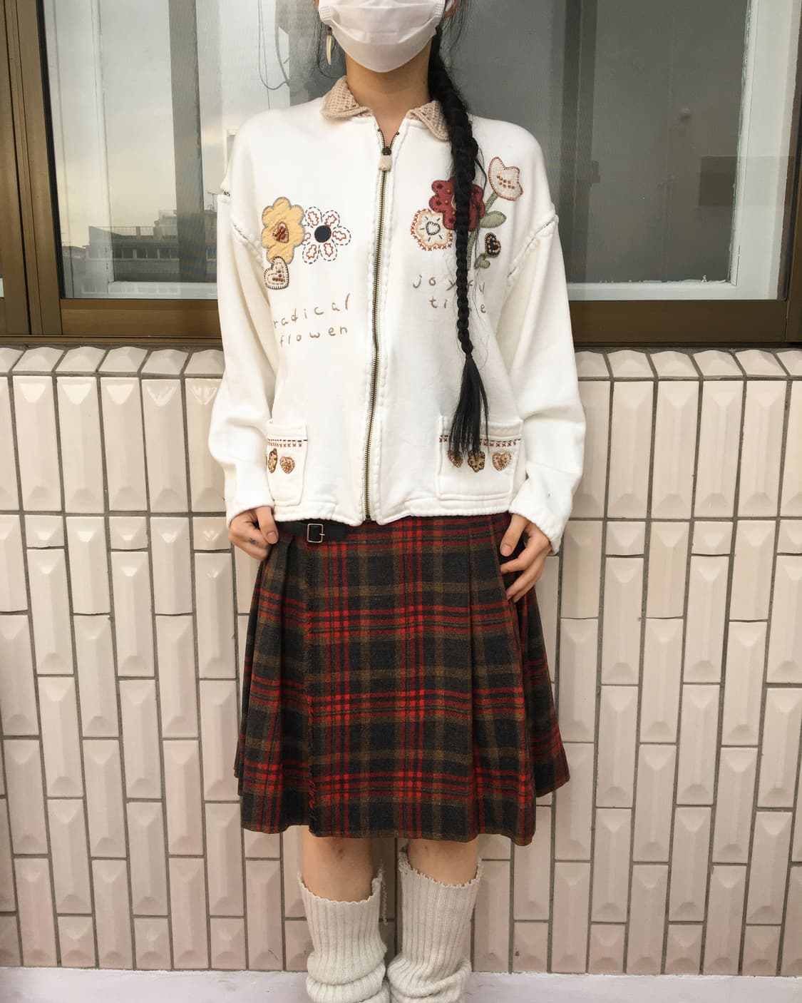 Patch point cotton zip up 상품이미지1