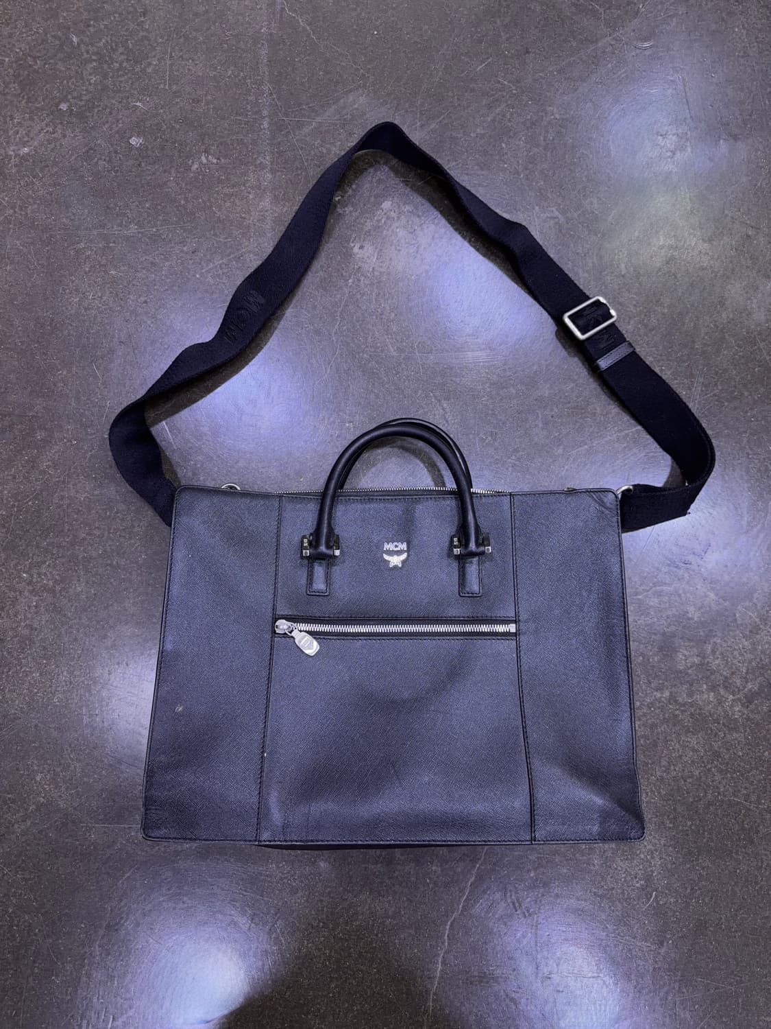 MCM 사피아노 브리프케이스 서류가방 크로스백 블랙 상품이미지1